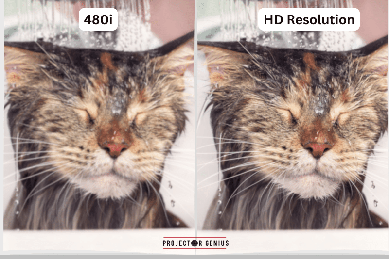480i vs HD resolution