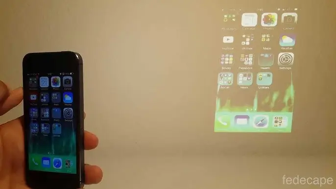 Project Mobile Screen On Wall With Flashlight